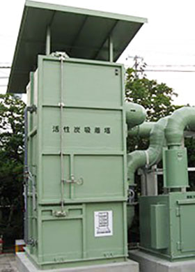 Activated carbon deodorizing equipment